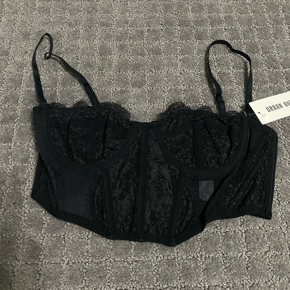 Out From Under Modern Love Ribcage Corset NWT Size M - Black - Picture 5 of 8